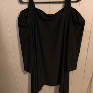 Black cold shoulder blouse